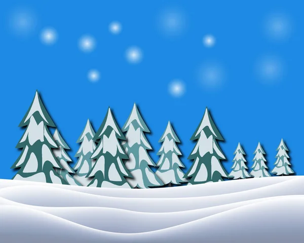 Kijken op besneeuwde takken en bomen, winter achtergrond — Stockfoto