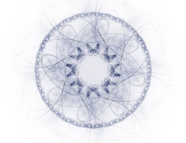 Soyut fraktal kırmızı arka plan ile kesişen daireler ve oval. disko ışıkları. Hareket illüstrasyon.