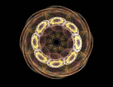 Parlak renkli fraktal boşluk dijital sanat yaratıcı grafik tasarım için