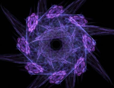 Bilim, teknoloji ve tasarım konularında fraktal radyal desen