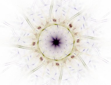 Renkli parlak nöron fraktal