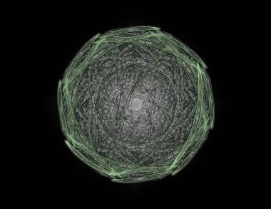 Konuyla ilgili soyut fraktal türlü nükleer ph parçacıkların