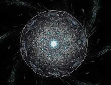 Konuyla ilgili soyut fraktal türlü nükleer ph parçacıkların