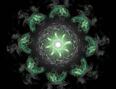 Konuyla ilgili soyut fraktal türlü nükleer ph parçacıkların