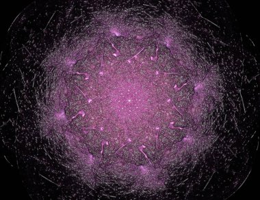 Fraktal mandala backgro çok renkli soyut bilgisayar oluşturulan