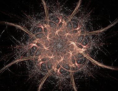 Dantelli renkli saat desen. Dijital fractal sanat tasarım. ABS