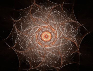 Geçiş daireler ve oval soyut fraktal renk arka plan