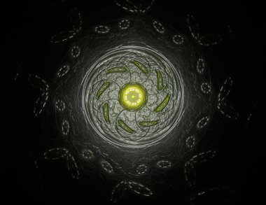 Konuyla ilgili soyut fraktal türlü nükleer ph parçacıkların