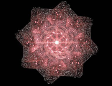 Geçiş daireler ve oval soyut fraktal renk arka plan