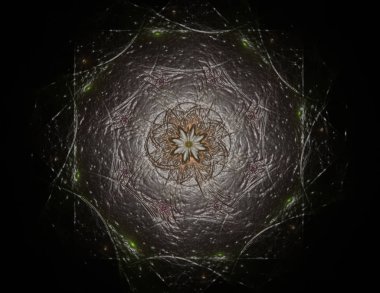 Dantelli renkli saat desen. Dijital fractal sanat tasarım. ABS