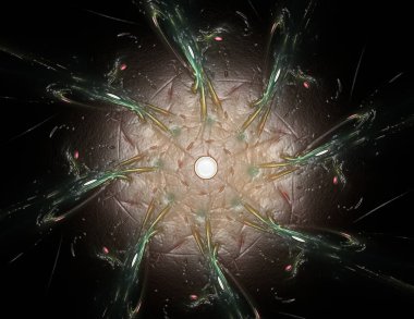 Konuyla ilgili soyut fraktal türlü nükleer ph parçacıkların