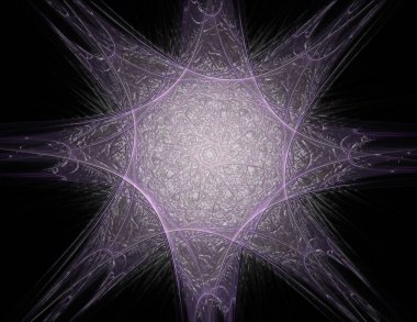 Soyut fraktal kırmızı arka plan ile kesişen daireler ve oval.