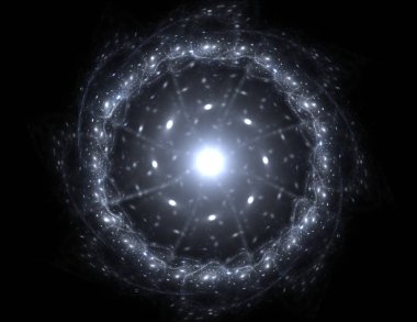 Bilgisayar fractal sanat yaratıcı tasarım, sanat ve eğlence için oluşturulan. Küre dönen arka plan.