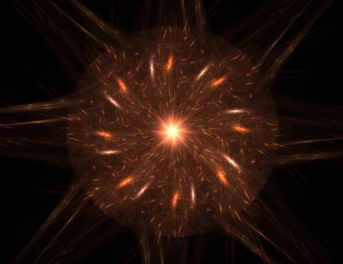 Soyut fraktal arka plan - bilgisayar tarafından oluşturulan görüntü. Dijital sanat. Daireleri merkeze doğru yakınsak. 