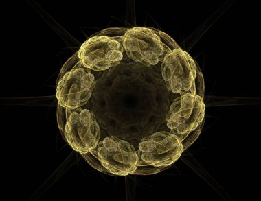 Soyut fraktal renk ve arka plan geçiş daire oval. Hareket illüstrasyon.