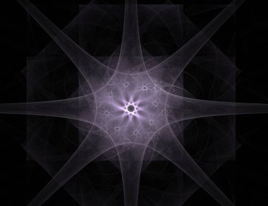 Soyut fraktal arka plan - bilgisayar tarafından oluşturulan görüntü. Dijital sanat. Daireleri merkeze doğru yakınsak. 