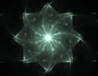 Konuyla ilgili soyut fraktal formlar grafik tasarım ve nükleer fizik bilim parçacıkların. Kutsal geometri.