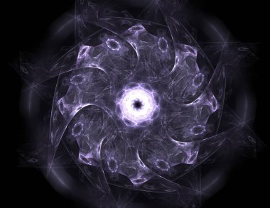 Bilim, teknoloji ve tasarım konularında fraktal radyal desen