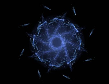 Soyut fraktal kırmızı arka plan ile kesişen daireler ve oval. disko ışıkları. Hareket illüstrasyon.