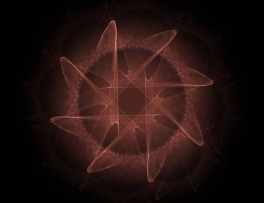 Konuyla ilgili soyut fraktal formlar grafik tasarım ve nükleer fizik bilim parçacıkların. Kutsal geometri.