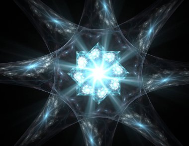 Soyut fraktal arka plan - bilgisayar tarafından oluşturulan görüntü. Dijital sanat. Daireleri merkeze doğru yakınsak. 