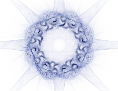 Soyut fraktal kırmızı arka plan ile kesişen daireler ve oval. disko ışıkları. Hareket illüstrasyon.