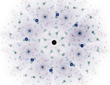 Bilim, teknoloji ve tasarım konularında fraktal radyal desen