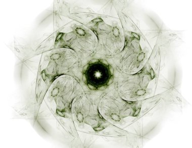 Bilim, teknoloji ve tasarım konularında fraktal radyal desen