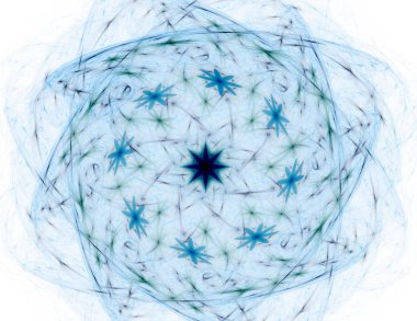 Soyut fraktal kırmızı arka plan ile kesişen daireler ve oval. disko ışıkları. Hareket illüstrasyon.