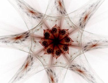 Soyut fraktal arka plan - bilgisayar tarafından oluşturulan görüntü. Dijital sanat. Daireleri merkeze doğru yakınsak. 