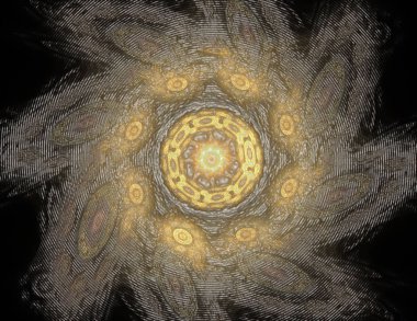 Konuyla ilgili soyut fraktal türlü nükleer ph parçacıkların