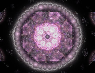 Dantelli renkli saat desen. Dijital fractal sanat tasarım. ABS