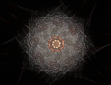 Dantelli renkli saat desen. Dijital fractal sanat tasarım. ABS