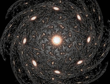 Konuyla ilgili soyut fraktal türlü nükleer ph parçacıkların