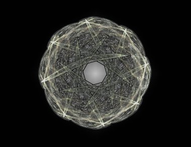 Dantelli renkli saat desen. Dijital fractal sanat tasarım. ABS