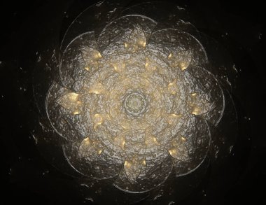 Dantelli renkli saat desen. Dijital fractal sanat tasarım. ABS