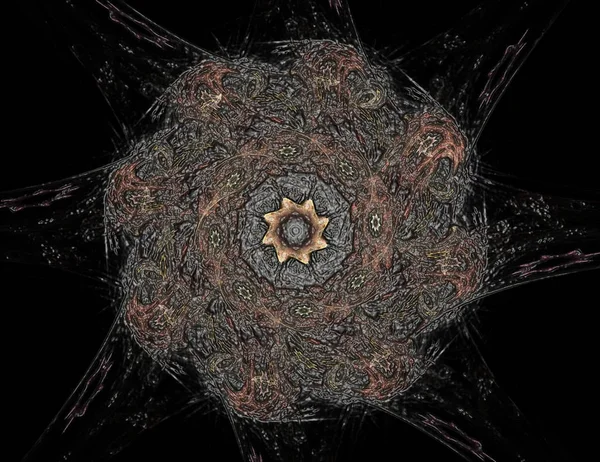 Particulele formelor fractale abstracte pe tema ph-ului nuclear — Fotografie, imagine de stoc