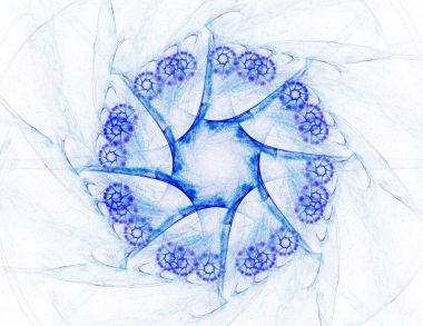 Renkli parlak nöron fraktal