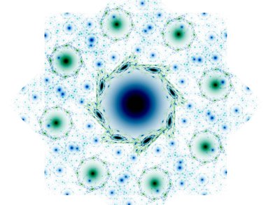 Soyut fraktal kırmızı arka plan ile kesişen daireler ve oval. disko ışıkları. Hareket illüstrasyon.