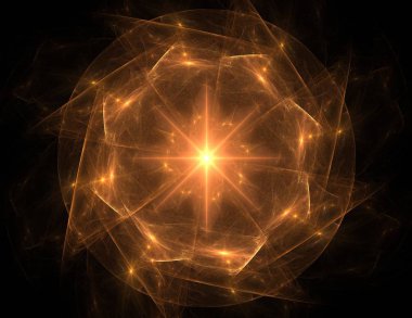 Parlak renkli fraktal boşluk dijital sanat yaratıcı grafik tasarım için