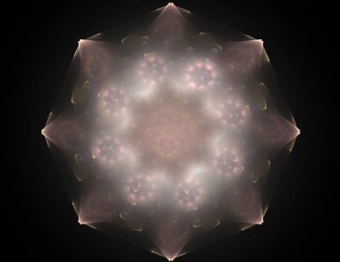 Konuyla ilgili soyut fraktal formlar grafik tasarım ve nükleer fizik bilim parçacıkların. Kutsal geometri.