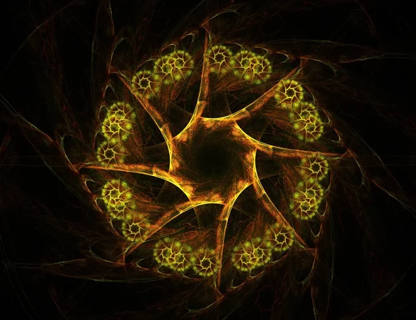 Colorida neurona brillante fractal — Foto de Stock