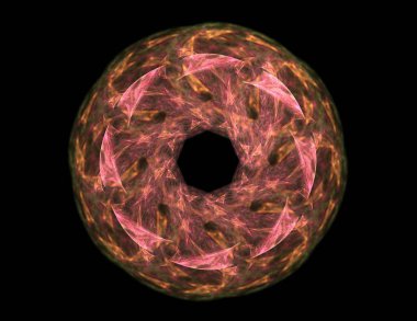 Renkli parlak nöron fraktal