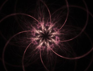 Parlak renkli fraktal boşluk dijital sanat yaratıcı grafik tasarım için