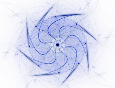 Bilim, teknoloji ve tasarım konularında fraktal radyal desen