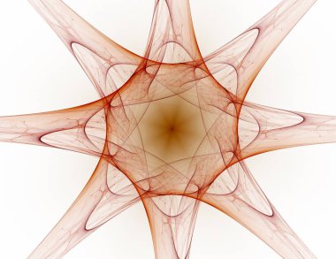 Soyut fraktal kırmızı arka plan ile kesişen daireler ve oval. disko ışıkları. Hareket illüstrasyon.