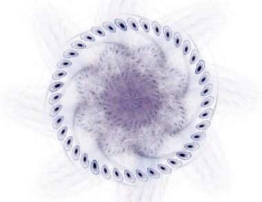 Soyut fraktal kırmızı arka plan ile kesişen daireler ve oval. disko ışıkları. Hareket illüstrasyon.