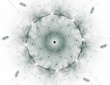 Soyut fraktal arka plan - bilgisayar tarafından oluşturulan görüntü. Dijital sanat. Daireleri merkeze doğru yakınsak. 