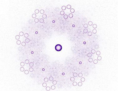 Bilim, teknoloji ve tasarım konularında fraktal radyal desen