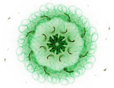 Renkli parlak nöron fraktal